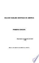 Bolívar, sublime identidad de América