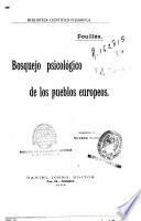 Bosquejo psicológico de los pueblos europeos