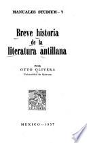 Breve historia de la literatura antillana