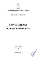 Breves estudios de derecho mercantil