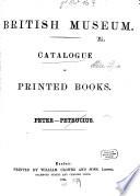 British Museum Catalogue of printed Books