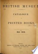 British Museum Catalogue of printed Books