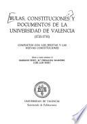 Bulas, constituciones y documentos de la Universidad de Valencia (1725-1733)
