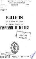 Bulletin de l'Université et de l'Académie de Toulouse