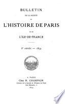 Bulletin de la Société de l'histoire de Paris et de l'Ile-de-France