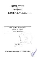 Bulletin de la Société Paul Claudel