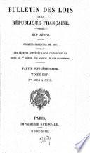 Bulletin des lois de la République Française