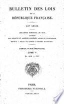 Bulletin des lois de la République française