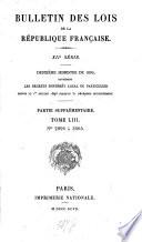 Bulletin des lois de la République Française