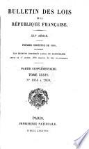 Bulletin des lois de la République française