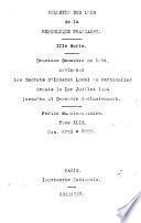 Bulletin des lois de la République française