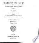 Bulletin des lois de la République franc̜aise