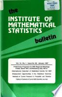 Bulletin - Institute of Mathematical Statistics