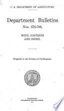 Bulletin of the U.S. Department of Agriculture