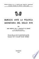 Burgos ante la política monetaria del siglo XVII.