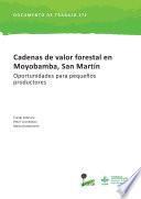 Cadenas de valor forestal en Moyobamba, San Martín: Oportunidades para pequeños productores