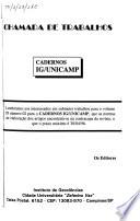 Cadernos I.G. UNICAMP.