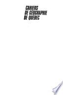 Cahiers de géographie de Québec