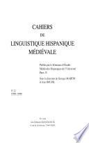 Cahiers de linguistique hispanique médiévale