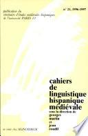 Cahiers de Linguistique Hispanique Médiévale