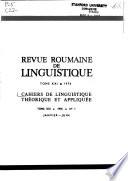 Cahiers de Linguistique Théorique Et Appliquée