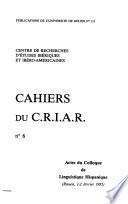 Cahiers du C.R.I.A.R.