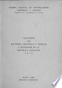 Calendario de reuniones científicas y técnicas a realizarse en la República Argentina