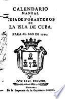 Calendario manual y guía de forasteros de la Isla de Cuba para el año 1795