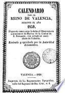 Calendario para el Reino de Valencia