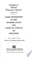 Callaghan's Official Wisconsin Reports