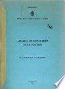 Cámara de Diputados de la Nación, su composición y comisiones