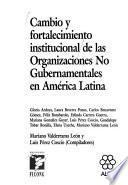 Cambio y fortalecimiento institucional de las organizaciones no gubernamentales en América Latina