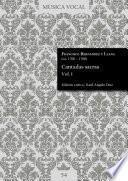 Cantadas sacras Vol. 1