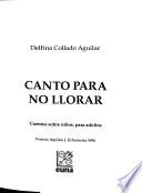 Canto para no llorar