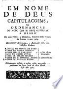 Capitulacoems e ordenanças do modo que se deve governar a Hebra' de cazar orfas e conzelas, fundada nesta Cidade de Liorne o ano 5404 [1644] ... aprovadas, e publicadas na Junta Jera] de dita Hebrà, deste ano 5487 [1727].
