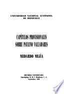 Capítulos provisionales sobre Paulino Valladares