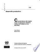 Características del empleo rural no agrícola en América Latina con énfasis en los servicios