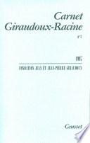 Carnet Giraudoux Racine Tome 3