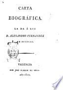 Carta biográfica. La da á luz d. Alexandro Fernandez de Ruidiaz