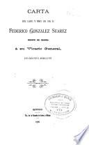 Carta del Ilmo. y Rmo. Sr. Dr. D. Federico González Suárez, obispo de Ibarra, a su vicario general