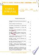 Carta semanal - Ministerio de Minas e Hidrocarburos