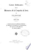 Cartas edificantes de los misioneros de la Compañía de Jesús en Filipinas 1989-1902