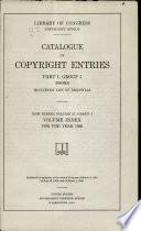 Catalog of Copyright Entries. New Series