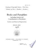 Catalog of Copyright Entries. Third Series