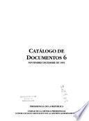 Catálogo de documentos: Noviembre-diciembre, 1991