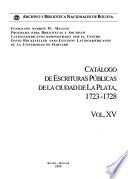 Catálogo de escrituras públicas de la ciudad de La Plata: 1723-1728