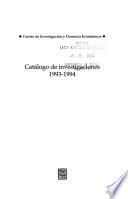 Catálogo de investigaciones
