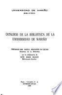 Catálogo de la Biblioteca de la Universidad de Nariño