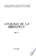 Catalogo de la biblioteca