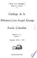 Catálogo de la Biblioteca Luis-Angel Arango, Fondo Colombia: 001.42-351.99